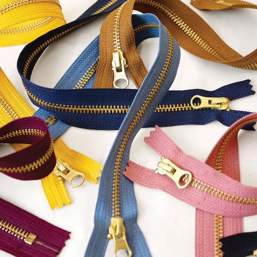 14" Brass Zippers - Wholesale