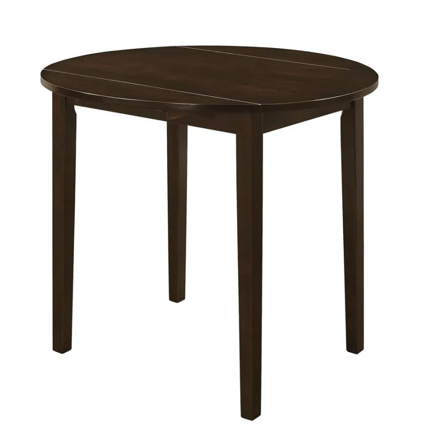 3-piece Dining Set with Drop Leaf Cappuccino and Tan