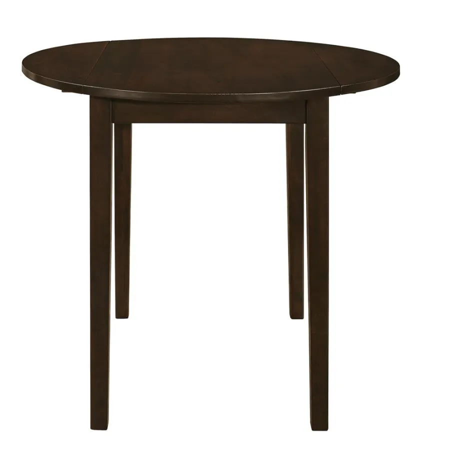 3-piece Dining Set with Drop Leaf Cappuccino and Tan