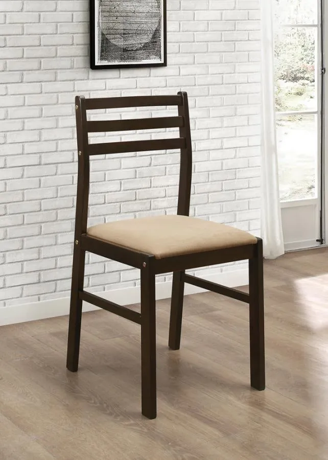 3-piece Dining Set with Drop Leaf Cappuccino and Tan