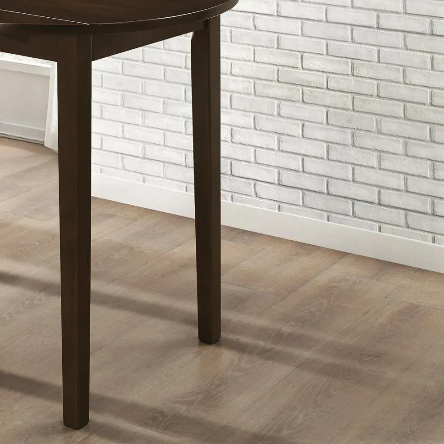 3-piece Dining Set with Drop Leaf Cappuccino and Tan