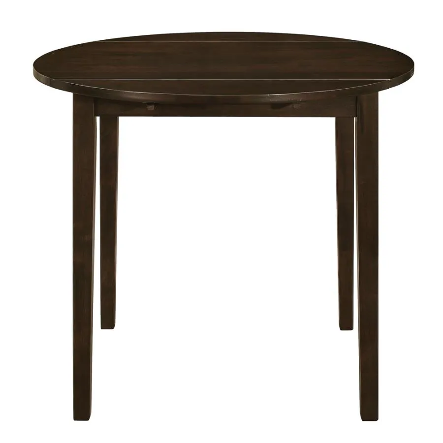 3-piece Dining Set with Drop Leaf Cappuccino and Tan