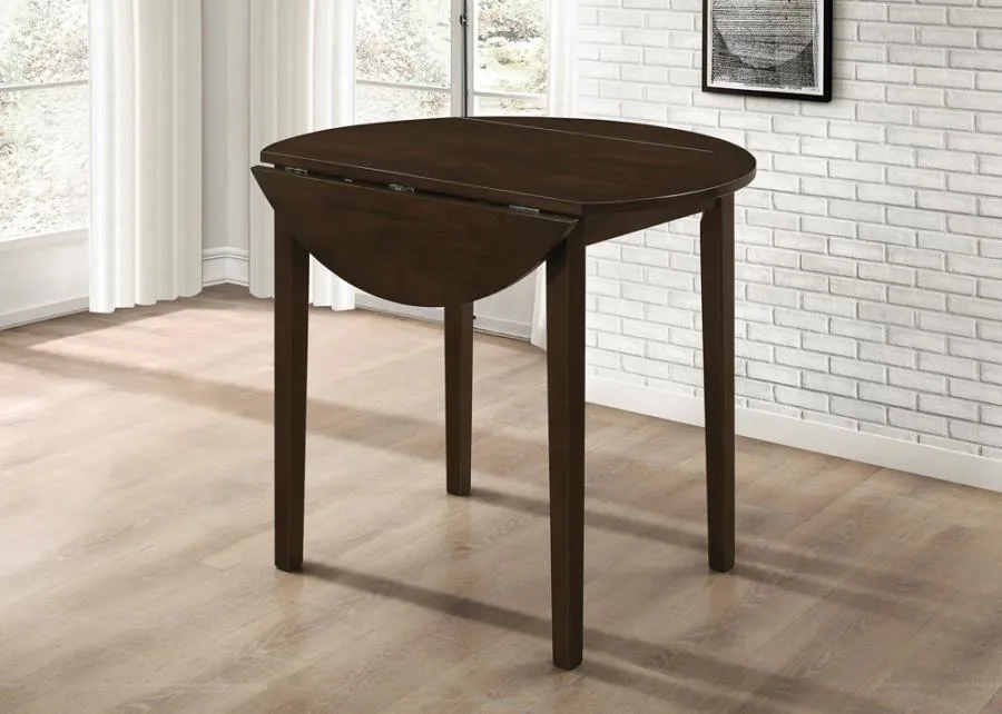 3-piece Dining Set with Drop Leaf Cappuccino and Tan