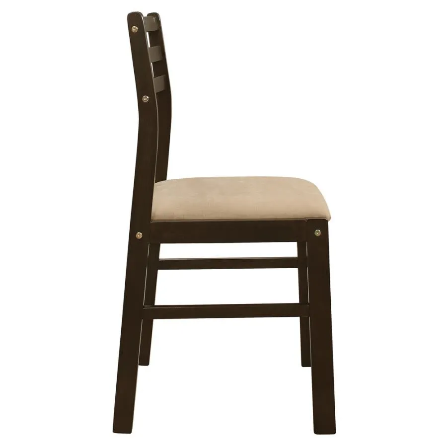 3-piece Dining Set with Drop Leaf Cappuccino and Tan