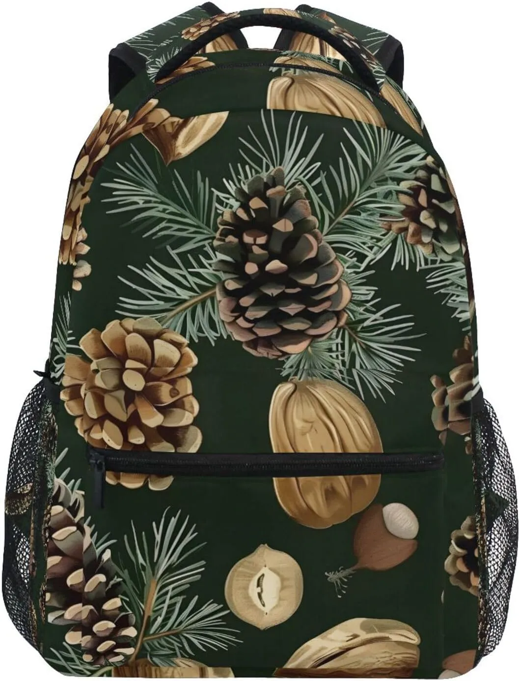ALAZA Chestnuts Pines Green Backpacks for Girls Boys School Backpack Kids Bookbag 3rd 4th 5th Grade Elementary Students Daypacks Travel Laptop Shoulder Bag