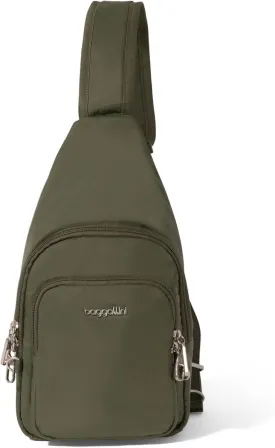 Baggallini Anti-Theft Daytripper Sling 7x12 Crossbody Travel Safe Bag W/Securtex Locking Zippers, Slash-Resistant & RFID