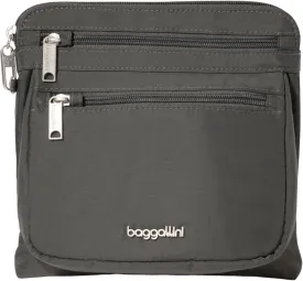 Baggallini Securtex Anti-Theft Crossbody Travel Purse with RFID Card Slots, Locking Zippers & Cut-Resistant Strap