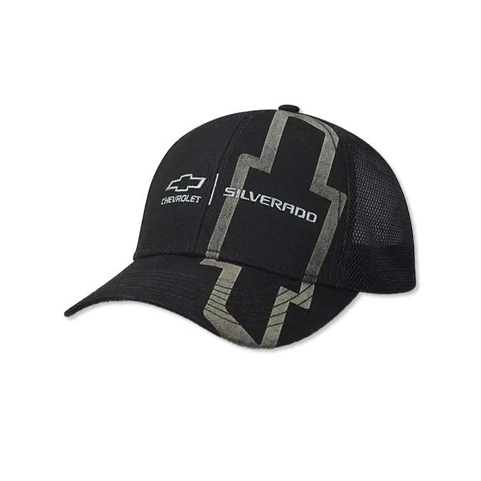 Black Twill and Mesh Silverado Cap