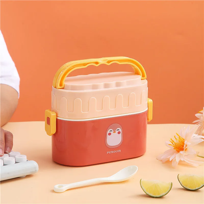 BPA-Free Double Decker Lunch Box and Bottle Combo