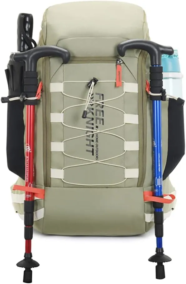 Bseash 40L Waterproof Hiking Camping Backpack with Rain Cover, Outdoor Sport Travel Daypack Rucksack for Skiing Cycling (Black)