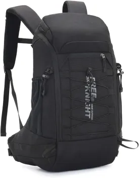 Bseash 40L Waterproof Hiking Camping Backpack with Rain Cover, Outdoor Sport Travel Daypack Rucksack for Skiing Cycling (Black)