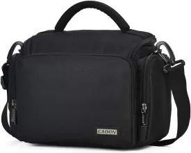 CADeN Camera Shoulder Crossbody Bag Case Compatible for Nikon, Canon, Sony SLR/DSLR Mirrorless Cameras and Lenses Waterproof(1.0 M, Black)