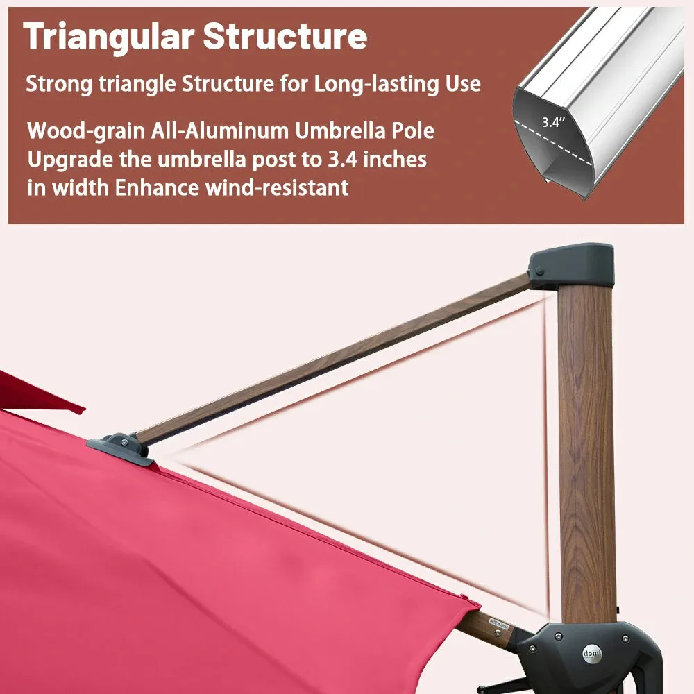 Cantilever Umbrella Wood Grain- Square