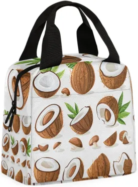 Coconut Lunch Bag Fruits Coconut Tote Lunch Bag Reusable Lunch Box Leakproof Cooler Bag