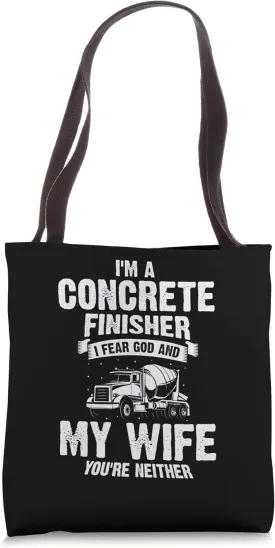 Concrete Finisher Design for Construction Cement Worker Tote Bag