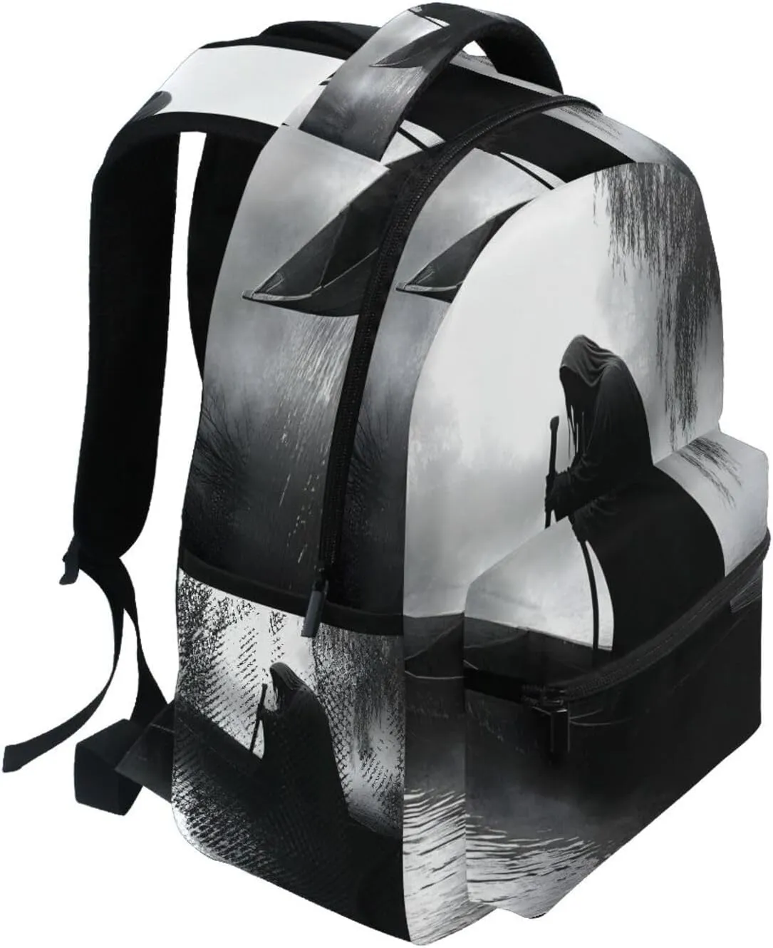 Death Gothic Boat Backpack for School Boys Girls Laptop Travel Backpack Book Bag Daypack 11.4 16 In S