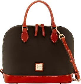 Dooney & Bourke Women's Zip Zip Satchel in Pebble Grain Leather, Large Handbag with Adjustable & Detachable Shoulder Strap