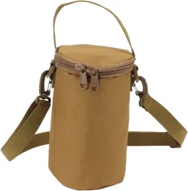Gas Cylinder Cover, Camping Gas Lamp Lights Handle Bags, Double Zipper Portable Propane Tank Carrying Bag, Multifunctional Pouch with Shoulder Strap, for Camping Hiking(Brown)