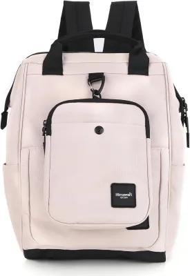 himawari 14.9 inch Women's Laptop Backpack, Large Capacity College Schoolbag, Waterproof Travel Bag for Men & Women-0403-05#Pink