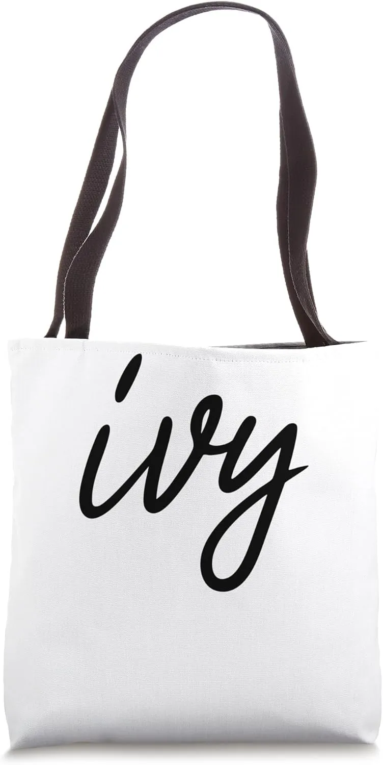 Ivy Name Women Cute Girl Elegant Female Love Handwriting Tote Bag