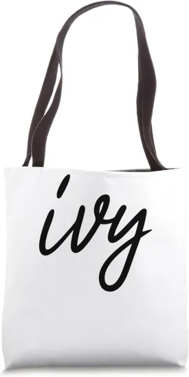 Ivy Name Women Cute Girl Elegant Female Love Handwriting Tote Bag