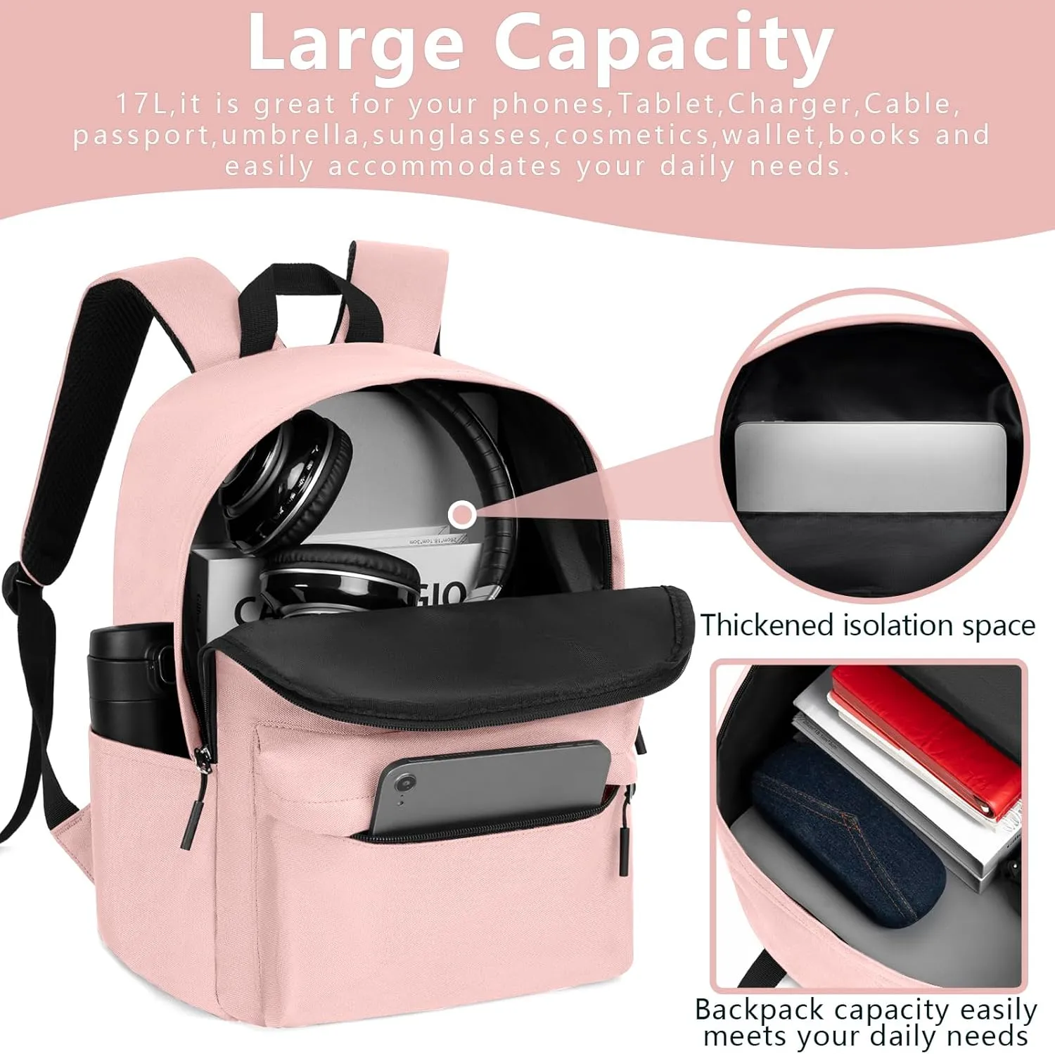 Lightweight Children School Backpack W11.9 xD5.6 xH15.8 Daily Use Backpack Book Bag for Kids