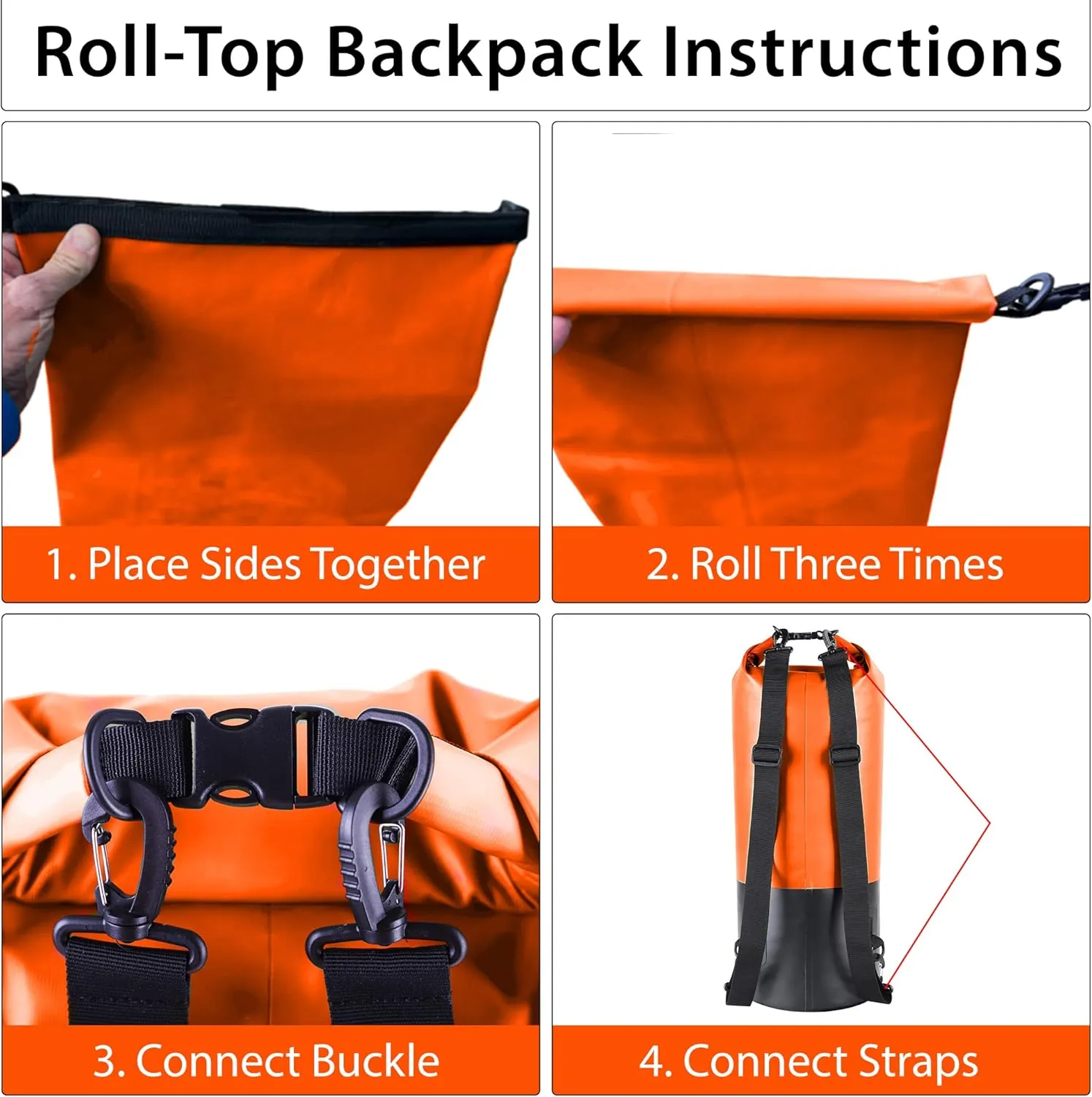 Maloo 30L Heavy Duty 100% Waterproof Roll-Top Dry Bag Backpack  Keeps Gear Dry for Fishing, Rafting, Kayaking, Beach, Boating, Hiking, and Camping - Travel Safe - Easy To Use Dry Bag Backpack