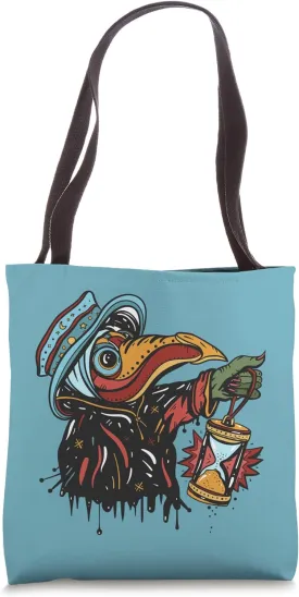 Masked Timekeeper  A Design Steeped in History Tote Bag