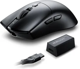 RAWM Wireless 8K Lightweight Gaming Mouse, PAW3950 Optical Sensor, 30000 DPI, 600mAh Rechargable Battery, 7 Programmable Buttons, Hot Swapple Design