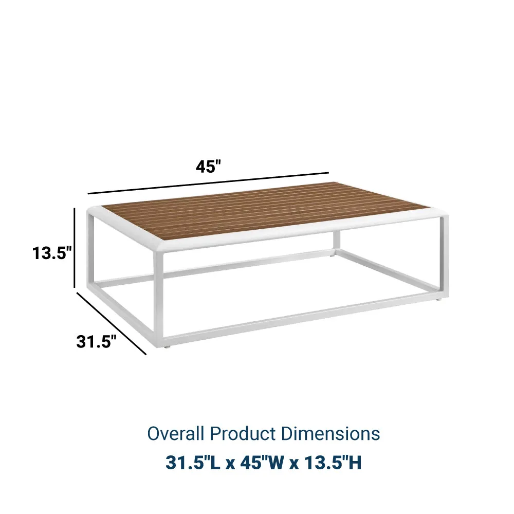 Stance Outdoor Patio Aluminum Coffee Table