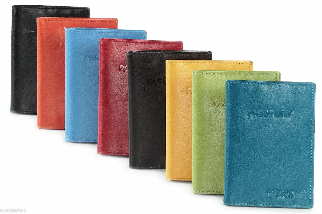 Trenz leather passport cover  #TW04 Black