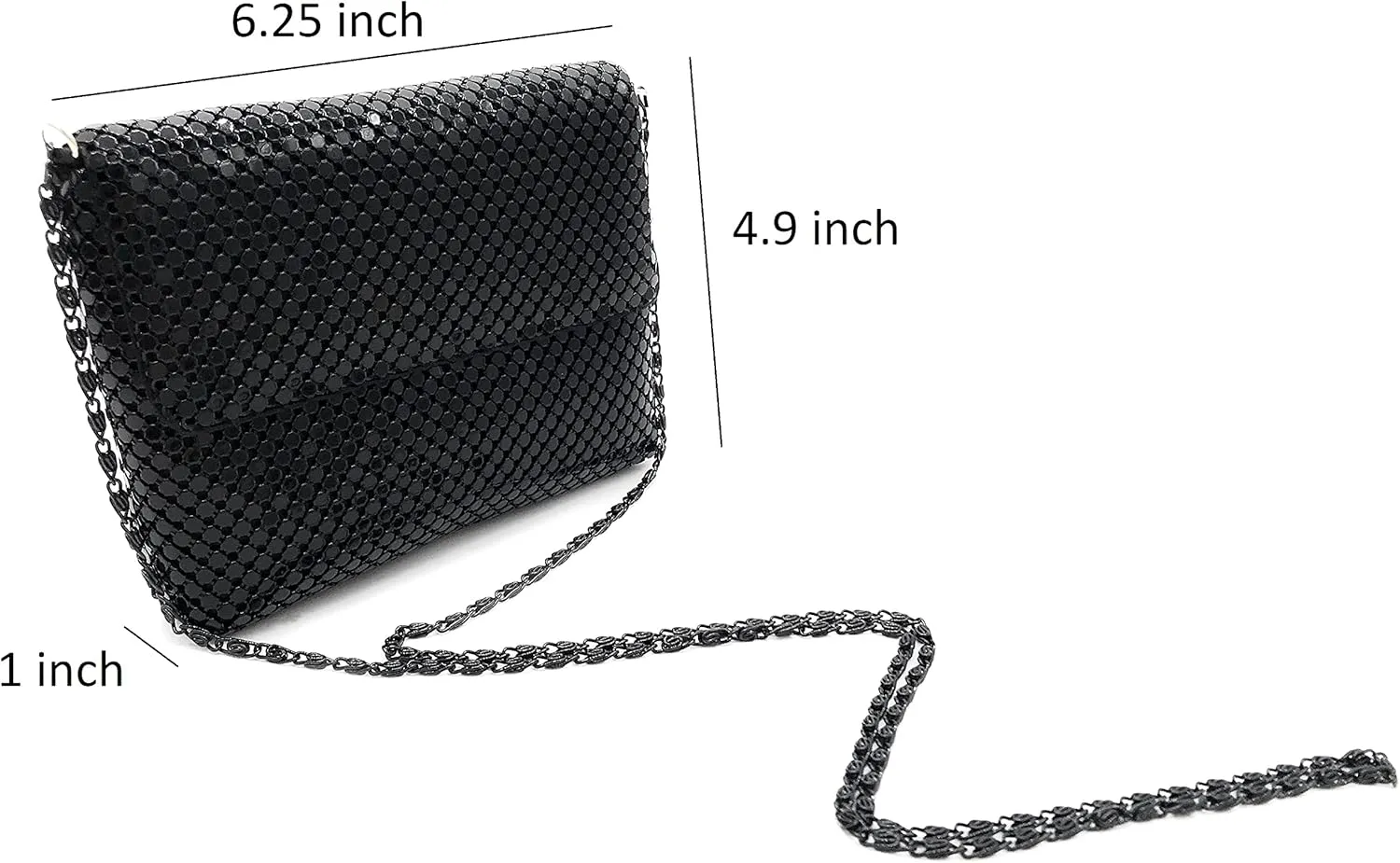 X-Small Women clutch metal mesh evening purse bag for Cocktail Party Prom Wedding Banquet